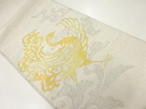 アンティーク　砂子綴れ鳳凰模様織出し袋帯（材料）